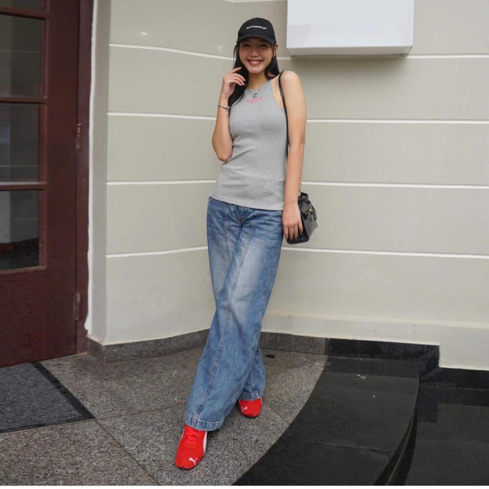 Gray Ribbed Racerback Tank Top – Casual Minimal Streetwear